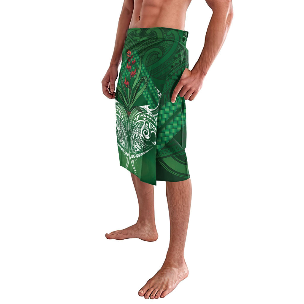 Rongoa Maori New Zealand Harakeke Lavalava NZ Weaving Pattern Green