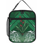 Rongoa Maori New Zealand Harakeke Lunch Bag NZ Weaving Pattern Green