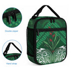Rongoa Maori New Zealand Harakeke Lunch Bag NZ Weaving Pattern Green