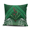 Rongoa Maori New Zealand Harakeke Pillow Cover NZ Weaving Pattern Green