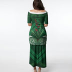 Rongoa Maori New Zealand Harakeke Puletasi NZ Weaving Pattern Green