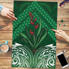 Rongoa Maori New Zealand Harakeke Puzzle NZ Weaving Pattern Green