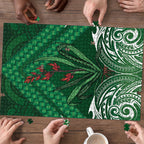 Rongoa Maori New Zealand Harakeke Puzzle NZ Weaving Pattern Green