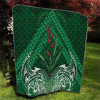 Rongoa Maori New Zealand Harakeke Quilt NZ Weaving Pattern Green