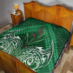 Rongoa Maori New Zealand Harakeke Quilt NZ Weaving Pattern Green