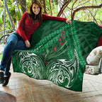 Rongoa Maori New Zealand Harakeke Quilt NZ Weaving Pattern Green