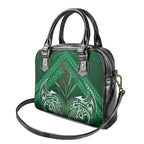 Rongoa Maori New Zealand Harakeke Shoulder Handbag NZ Weaving Pattern Green
