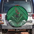 Rongoa Maori New Zealand Harakeke Spare Tire Cover NZ Weaving Pattern Green