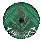 Rongoa Maori New Zealand Harakeke Spare Tire Cover NZ Weaving Pattern Green