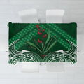 Rongoa Maori New Zealand Harakeke Tablecloth NZ Weaving Pattern Green