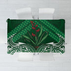 Rongoa Maori New Zealand Harakeke Tablecloth NZ Weaving Pattern Green