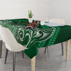 Rongoa Maori New Zealand Harakeke Tablecloth NZ Weaving Pattern Green