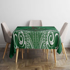 Rongoa Maori New Zealand Harakeke Tablecloth NZ Weaving Pattern Green