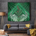 Rongoa Maori New Zealand Harakeke Tapestry NZ Weaving Pattern Green