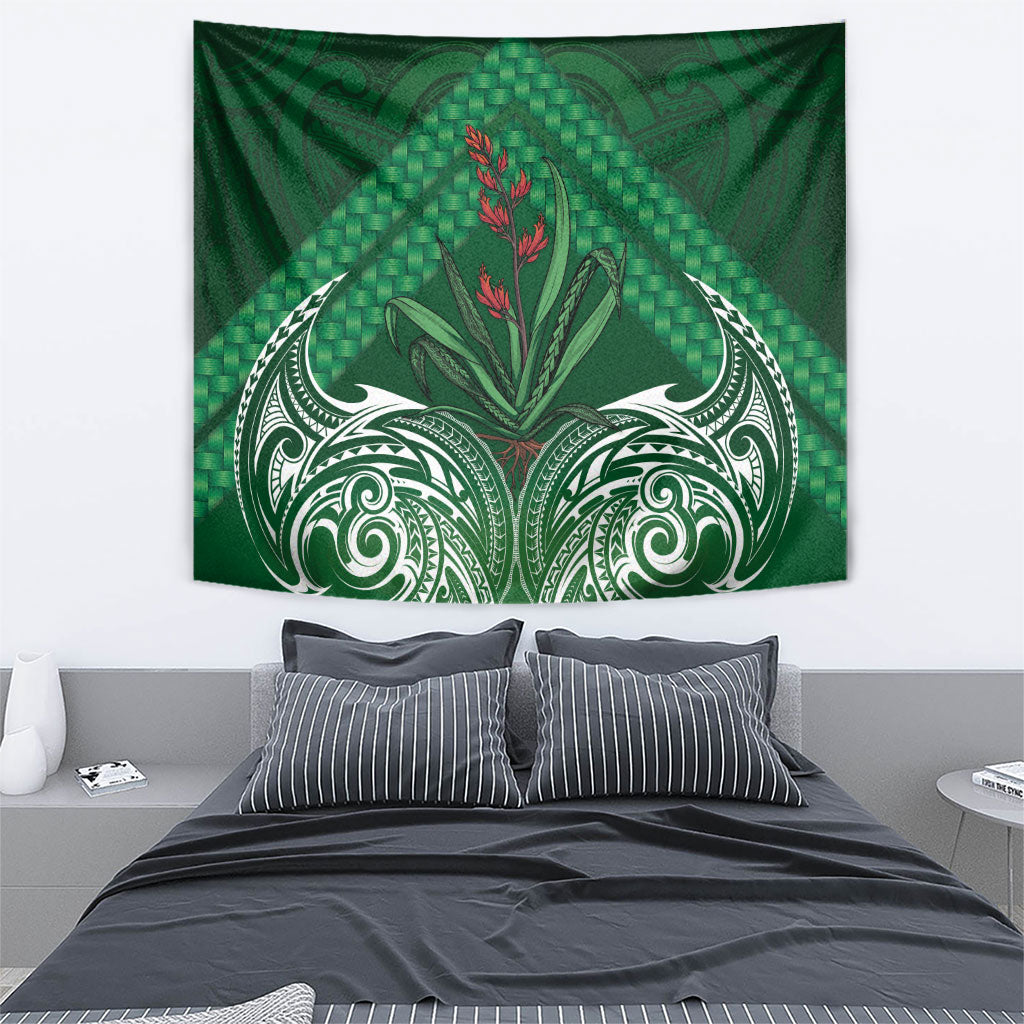 Rongoa Maori New Zealand Harakeke Tapestry NZ Weaving Pattern Green