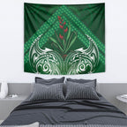 Rongoa Maori New Zealand Harakeke Tapestry NZ Weaving Pattern Green