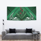 Rongoa Maori New Zealand Harakeke Tapestry NZ Weaving Pattern Green