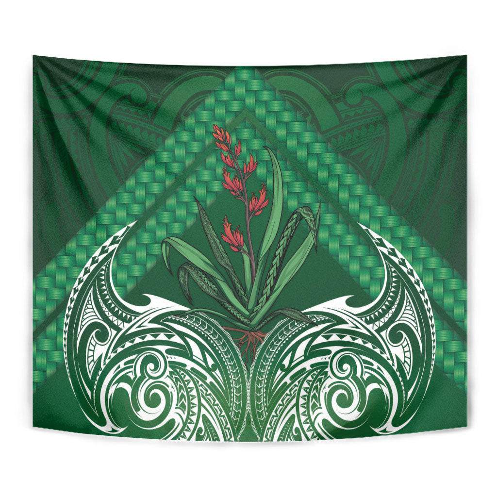 Rongoa Maori New Zealand Harakeke Tapestry NZ Weaving Pattern Green