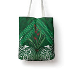 Rongoa Maori New Zealand Harakeke Tote Bag NZ Weaving Pattern Green