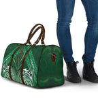 Rongoa Maori New Zealand Harakeke Travel Bag NZ Weaving Pattern Green