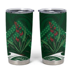 Rongoa Maori New Zealand Harakeke Tumbler Cup NZ Weaving Pattern Green