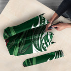 Rongoa Maori New Zealand Harakeke Umbrella NZ Weaving Pattern Green