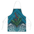 Rongoa Maori New Zealand Harakeke Apron NZ Weaving Pattern Dark Teal