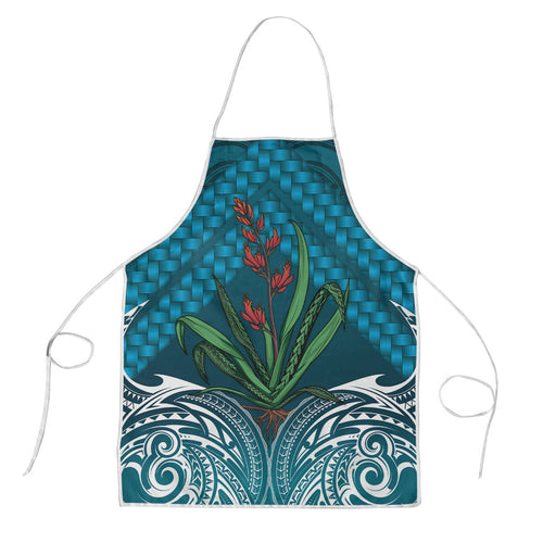 Rongoa Maori New Zealand Harakeke Apron NZ Weaving Pattern Dark Teal