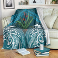 Rongoa Maori New Zealand Harakeke Blanket NZ Weaving Pattern Dark Teal