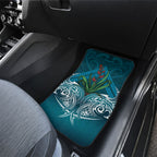 Rongoa Maori New Zealand Harakeke Car Mats NZ Weaving Pattern Dark Teal