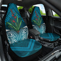 Rongoa Maori New Zealand Harakeke Car Seat Cover NZ Weaving Pattern Dark Teal