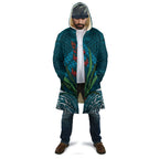 Rongoa Maori New Zealand Harakeke Cloak NZ Weaving Pattern Dark Teal
