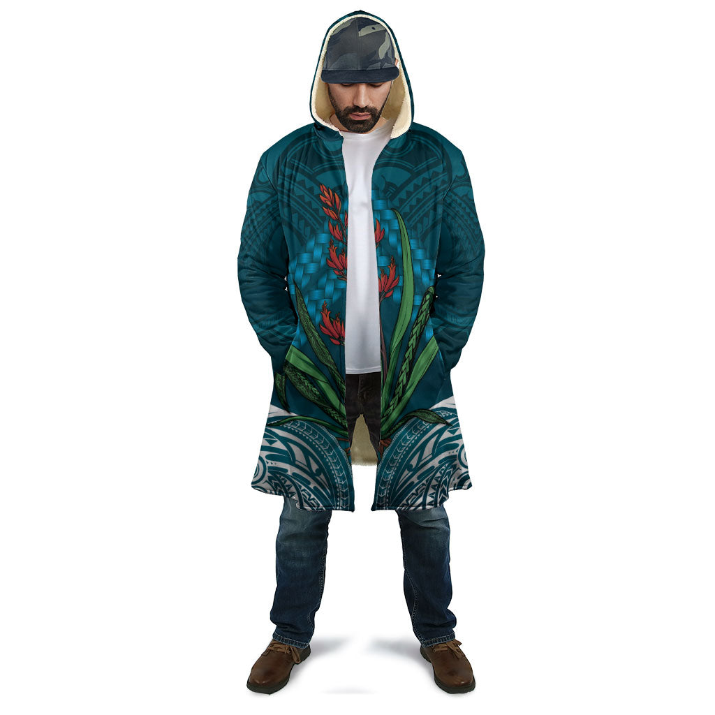 Rongoa Maori New Zealand Harakeke Cloak NZ Weaving Pattern Dark Teal