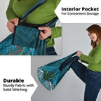 Rongoa Maori New Zealand Harakeke Grocery Bag NZ Weaving Pattern Dark Teal