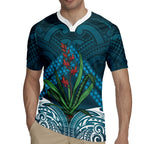 Rongoa Maori New Zealand Harakeke Rugby Jersey NZ Weaving Pattern Dark Teal