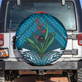 Rongoa Maori New Zealand Harakeke Spare Tire Cover NZ Weaving Pattern Dark Teal