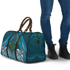 Rongoa Maori New Zealand Harakeke Travel Bag NZ Weaving Pattern Dark Teal