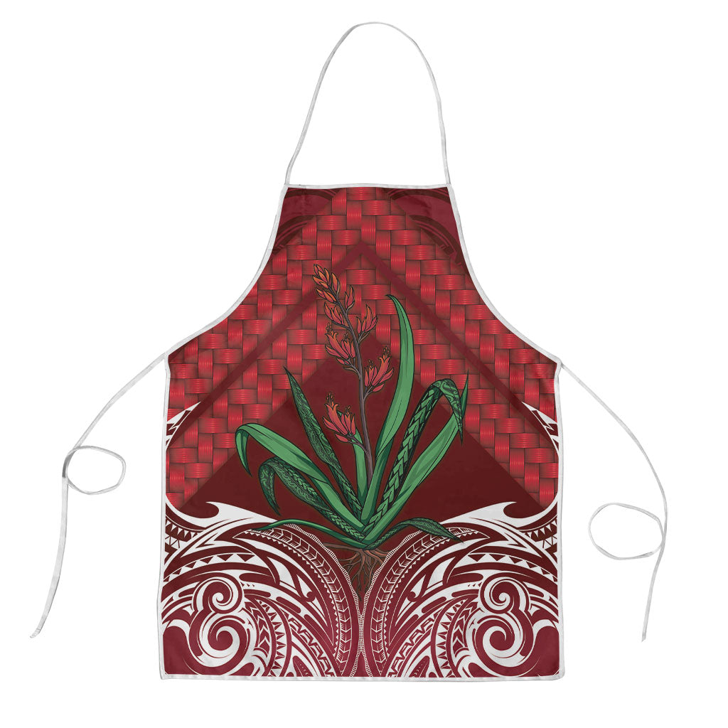 Rongoa Maori New Zealand Harakeke Apron NZ Weaving Pattern Red