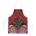 Rongoa Maori New Zealand Harakeke Apron NZ Weaving Pattern Red