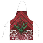 Rongoa Maori New Zealand Harakeke Apron NZ Weaving Pattern Red