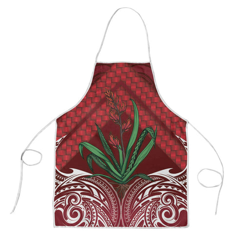 Rongoa Maori New Zealand Harakeke Apron NZ Weaving Pattern Red