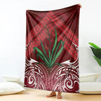 Rongoa Maori New Zealand Harakeke Blanket NZ Weaving Pattern Red