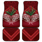 Rongoa Maori New Zealand Harakeke Car Mats NZ Weaving Pattern Red