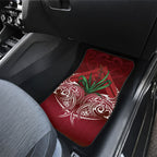 Rongoa Maori New Zealand Harakeke Car Mats NZ Weaving Pattern Red