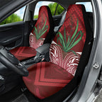 Rongoa Maori New Zealand Harakeke Car Seat Cover NZ Weaving Pattern Red