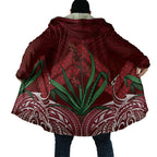 Rongoa Maori New Zealand Harakeke Cloak NZ Weaving Pattern Red