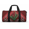 Rongoa Maori New Zealand Harakeke Duffle Bag NZ Weaving Pattern Red