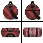 Rongoa Maori New Zealand Harakeke Duffle Bag NZ Weaving Pattern Red