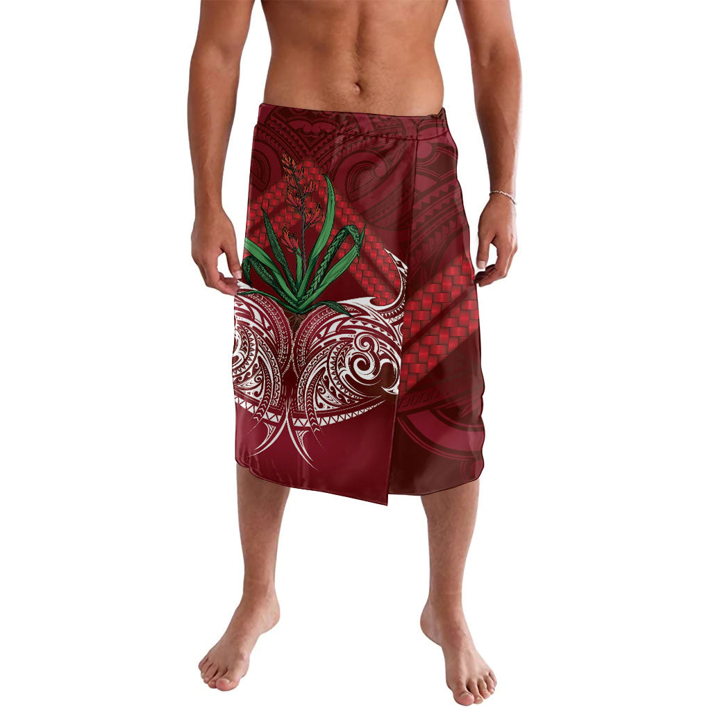 Rongoa Maori New Zealand Harakeke Lavalava NZ Weaving Pattern Red