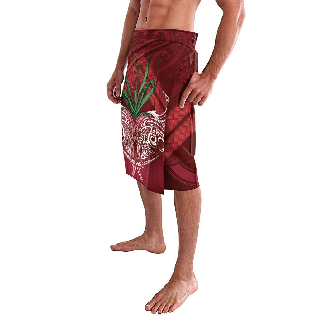 Rongoa Maori New Zealand Harakeke Lavalava NZ Weaving Pattern Red